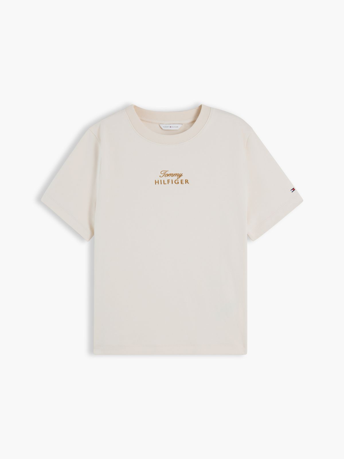 Embroidered Script Interlock T-Shirt — Sugarcane