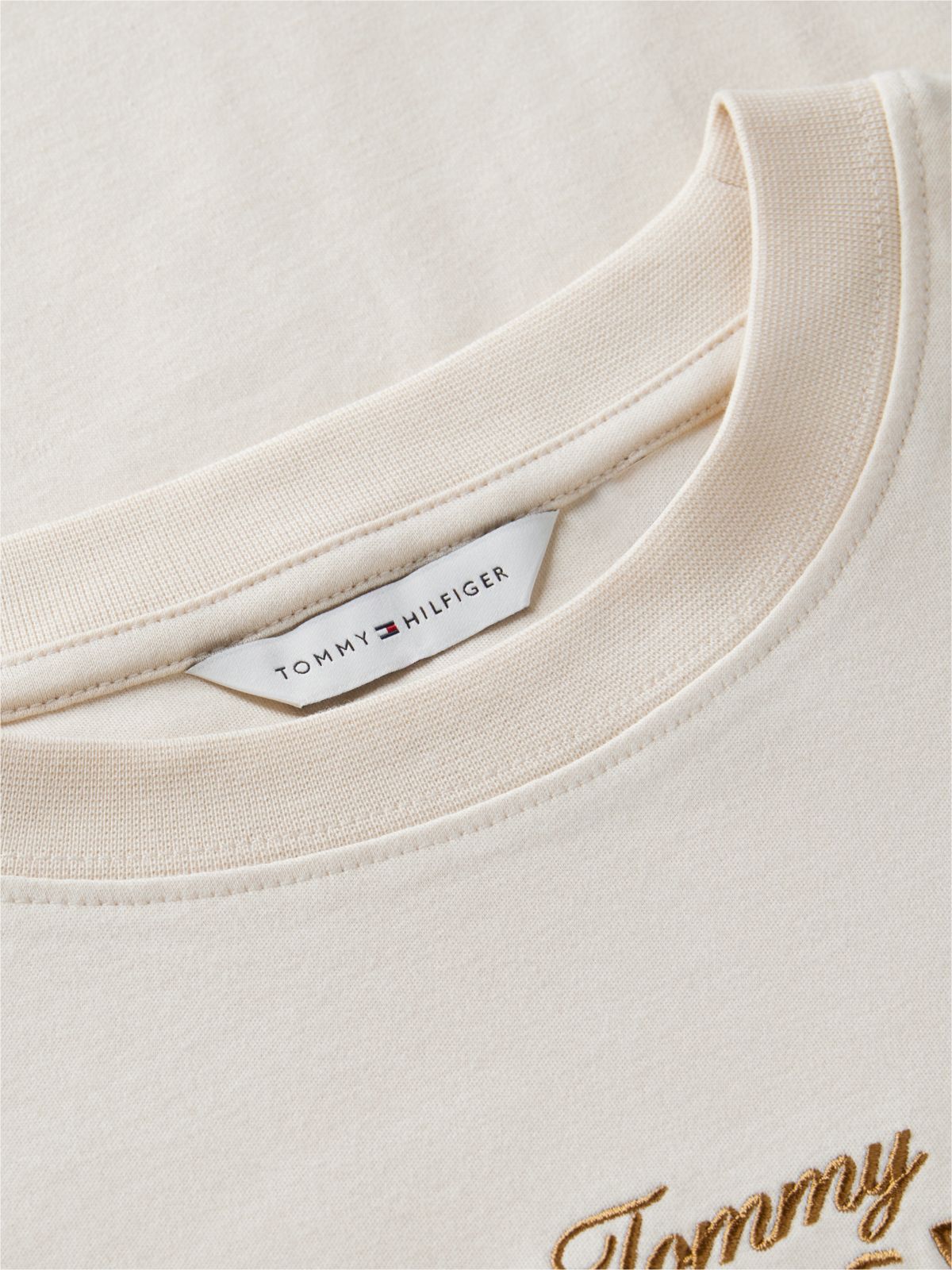 Embroidered Script Interlock T-Shirt — Sugarcane