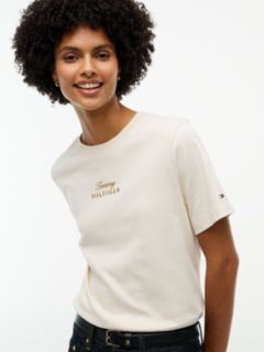 Embroidered Script Interlock T-Shirt — Sugarcane 3
