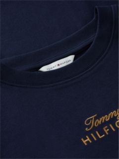 Embroidered Script Interlock T-Shirt — Navy 6