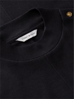 Rib-Knit Mockneck Mini Dress — Black 6