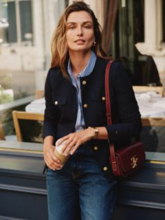 Slim Fit Ponte Multi-Pocket Jacket — Navy 9