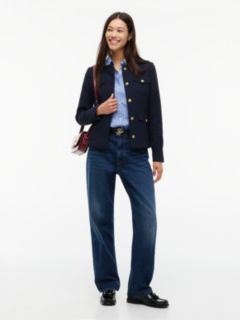 Slim Fit Ponte Multi-Pocket Jacket — Navy 2