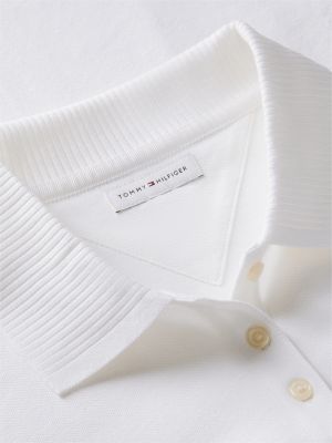 Женское поло Tommy Hilfiger Regular Fit Embroidered Crest Polo, цвет: Экрю — фото 6