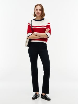 Tommy Hilfiger Women's Stretch Gabardine Slim Pant - Black - 6