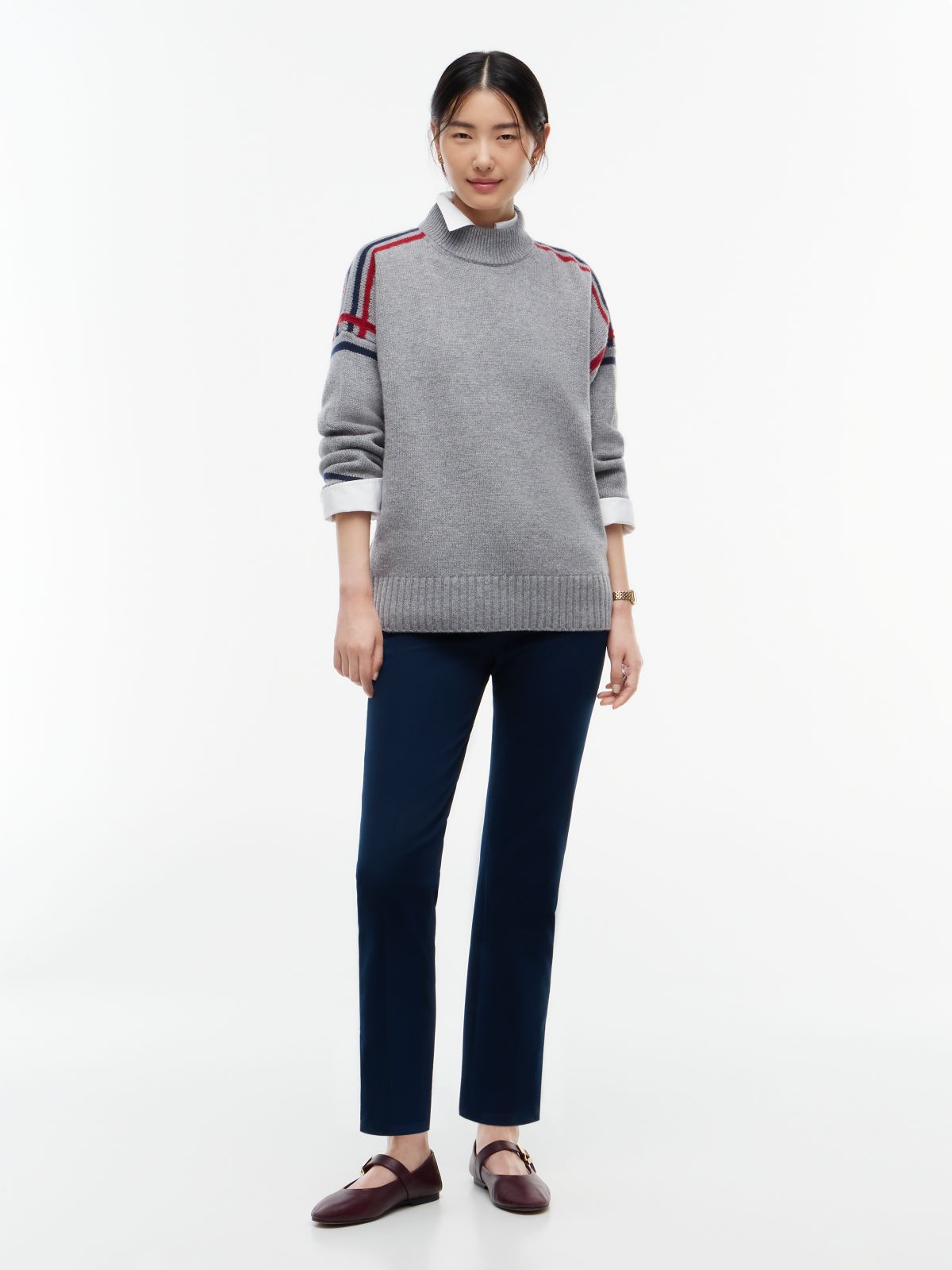 Stretch Gabardine Slim Pant — Dark Blue