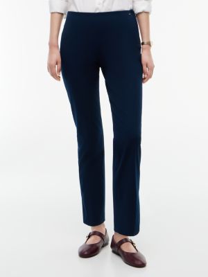 Stretch Gabardine Slim Pant, Dark Blue