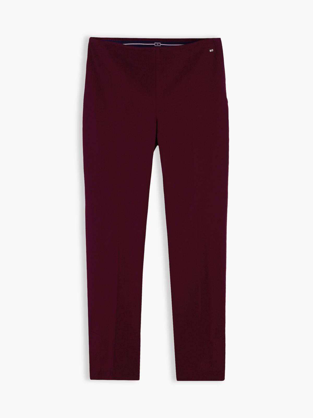 Stretch Gabardine Slim Pant — Deep Burgundy