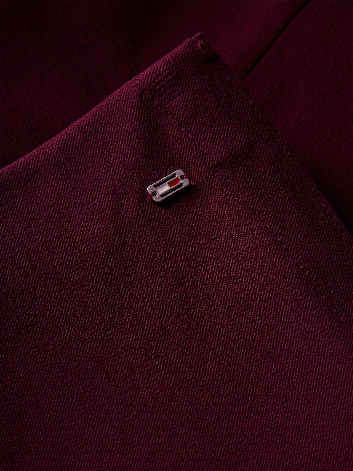Stretch Gabardine Slim Pant — Deep Burgundy
