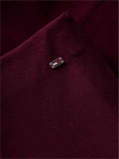 Stretch Gabardine Slim Pant — Deep Burgundy 6