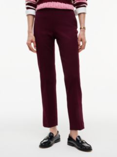 Stretch Gabardine Slim Pant — Deep Burgundy 1