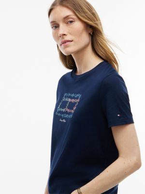 Женские футболки Tommy Hilfiger Relaxed Fit Floral Flag Logo T-Shirt — фото 3
