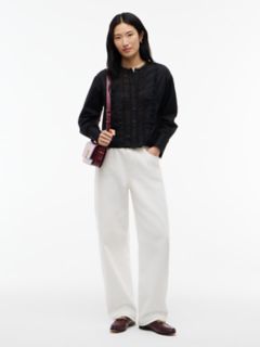 Lace-Trim Poplin Shirt — Black 2