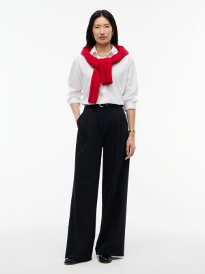 Женские брюки Tommy Hilfiger Pleated Stretch Twill Wide Leg Pant, цвет: Чёрный — фото 2