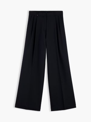 Женские брюки Tommy Hilfiger Pleated Stretch Twill Wide Leg Pant, цвет: Чёрный — фото 5
