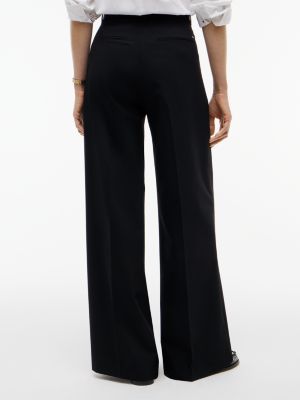 Женские брюки Tommy Hilfiger Pleated Stretch Twill Wide Leg Pant, цвет: Чёрный — фото 4