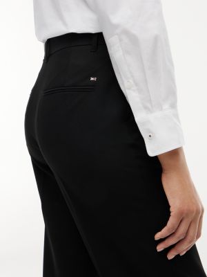 Женские брюки Tommy Hilfiger Pleated Stretch Twill Straight Leg Pant, цвет: Чёрный — фото 3