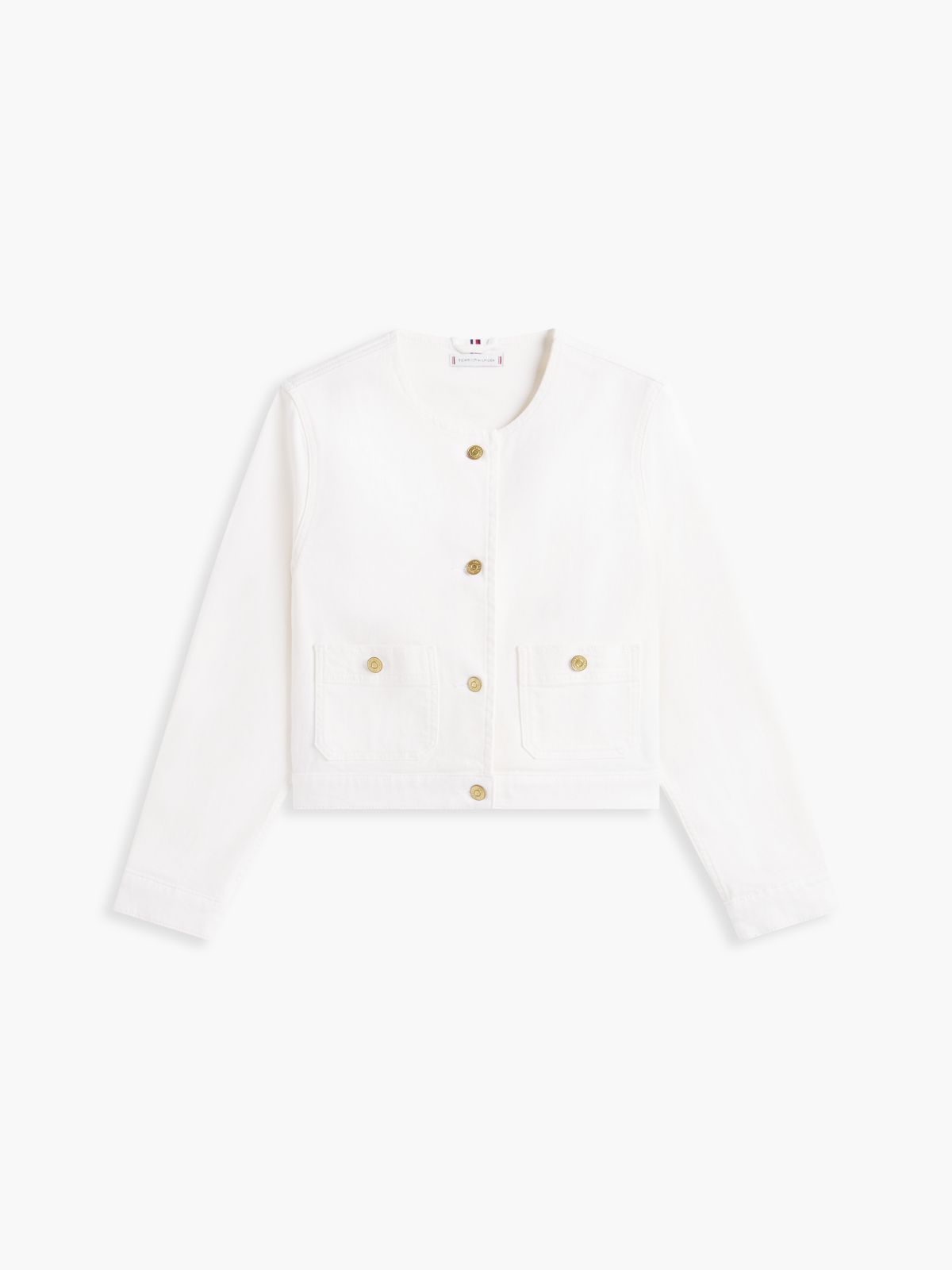 White Denim Lady Jacket — Optic White