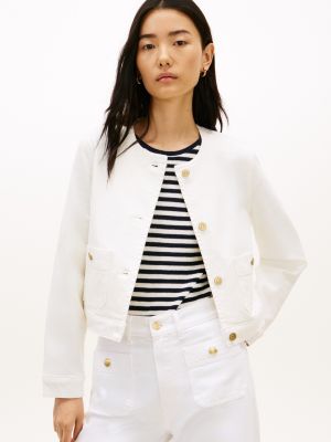 White Denim Lady Jacket, Optic White