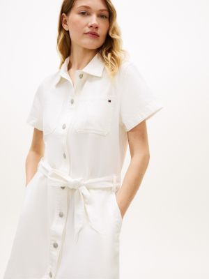 white and denim shirt dress FRANK & EILEEN Mary Shirtdress White Denim