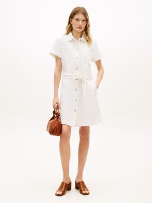 Belted White Denim Shirtdress from Tommy Hilfiger - $65.40