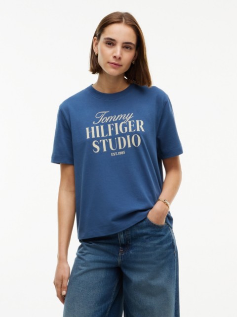 Женские футболки Tommy Hilfiger Relaxed Fit Tommy Studio Logo T-Shirt