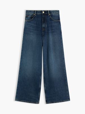 Женские джинсы Tommy Hilfiger Medium Wash High-Rise Wide Leg, цвет: Синий — фото 7