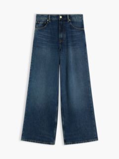 Medium Wash High-Rise Wide Leg Jean — Blue 7