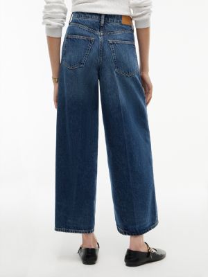 Женские джинсы Tommy Hilfiger Medium Wash High-Rise Wide Leg, цвет: Синий — фото 6