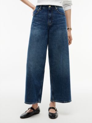 Medium Wash High-Rise Wide Leg Jean, Blue