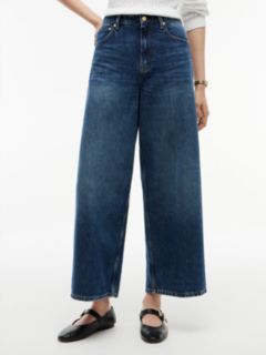 Medium Wash High-Rise Wide Leg Jean — Blue 1