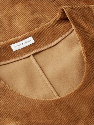 Женское платье Tommy Hilfiger Stretch Corduroy Mini Shift, цвет: Пустынный хаки — фото 6