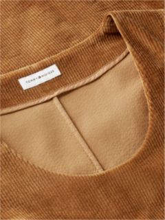Stretch Corduroy Mini Shift Dress — Desert Khaki 6