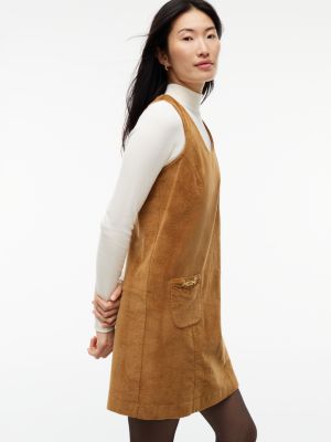 Женское платье Tommy Hilfiger Stretch Corduroy Mini Shift, цвет: Пустынный хаки — фото 3
