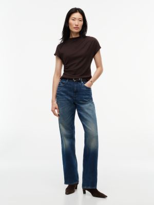 Женская футболка Tommy Hilfiger Slim Fit Draped Interlock, цвет: Шоколадный — фото 2