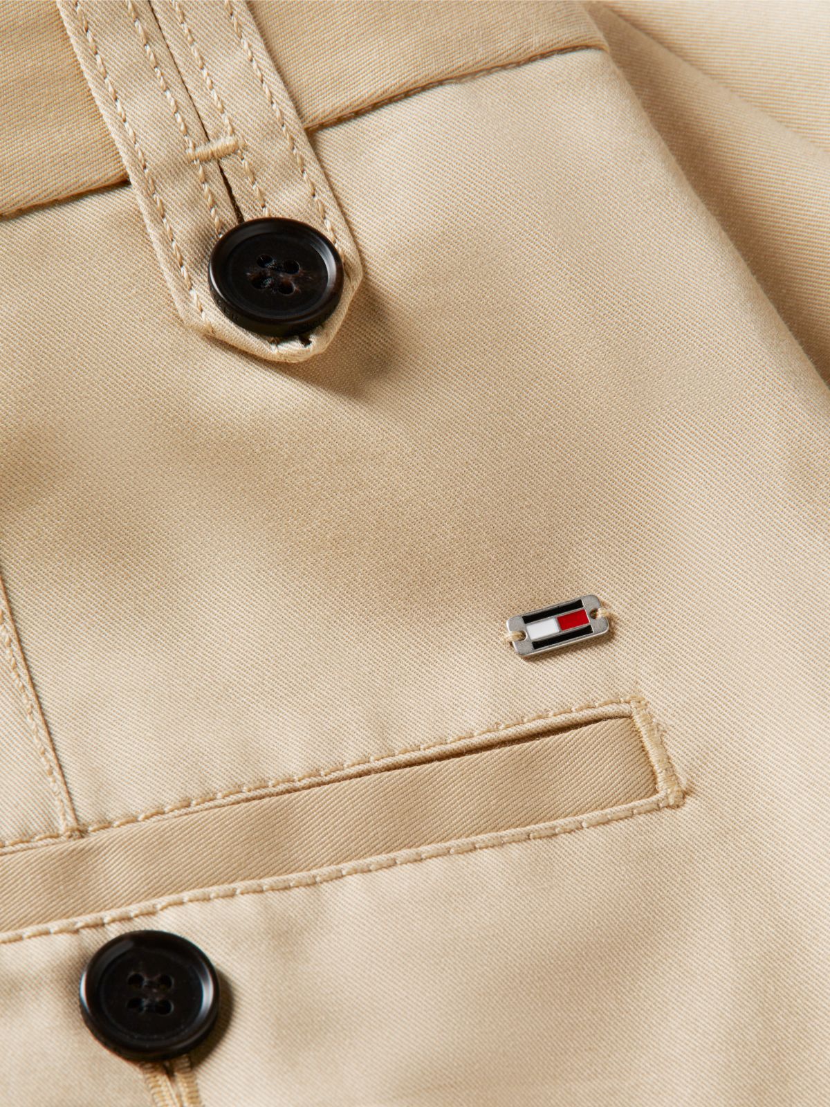 Pleated Stretch Chino Mini Skirt — Gentle Gold