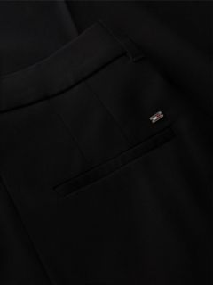 Wool-Blend Wide Leg Pant — Black 6