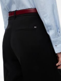 Wool-Blend Wide Leg Pant — Black 3
