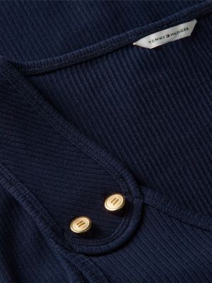 Женские топы Tommy Hilfiger Slim Fit Nautical Gold-Button Tank Top — фото 6