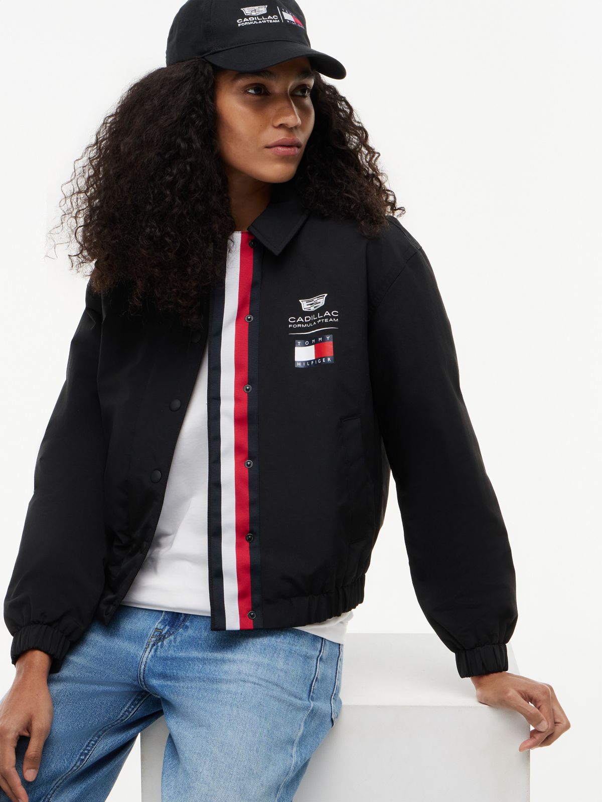 Tommy x Cadillac F1® Team Coach Jacket — Black