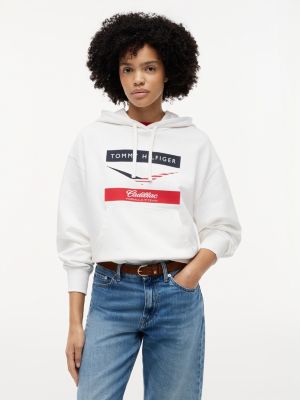 Tommy x Cadillac F1&reg; Team Chevron Hoodie, White