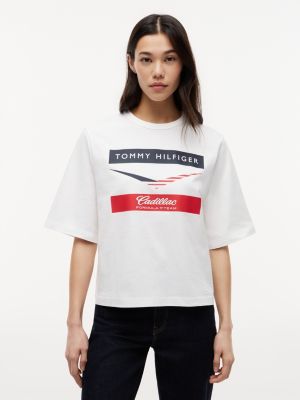 Tommy x Cadillac F1&reg; Team Boxy Chevron T-Shirt, White