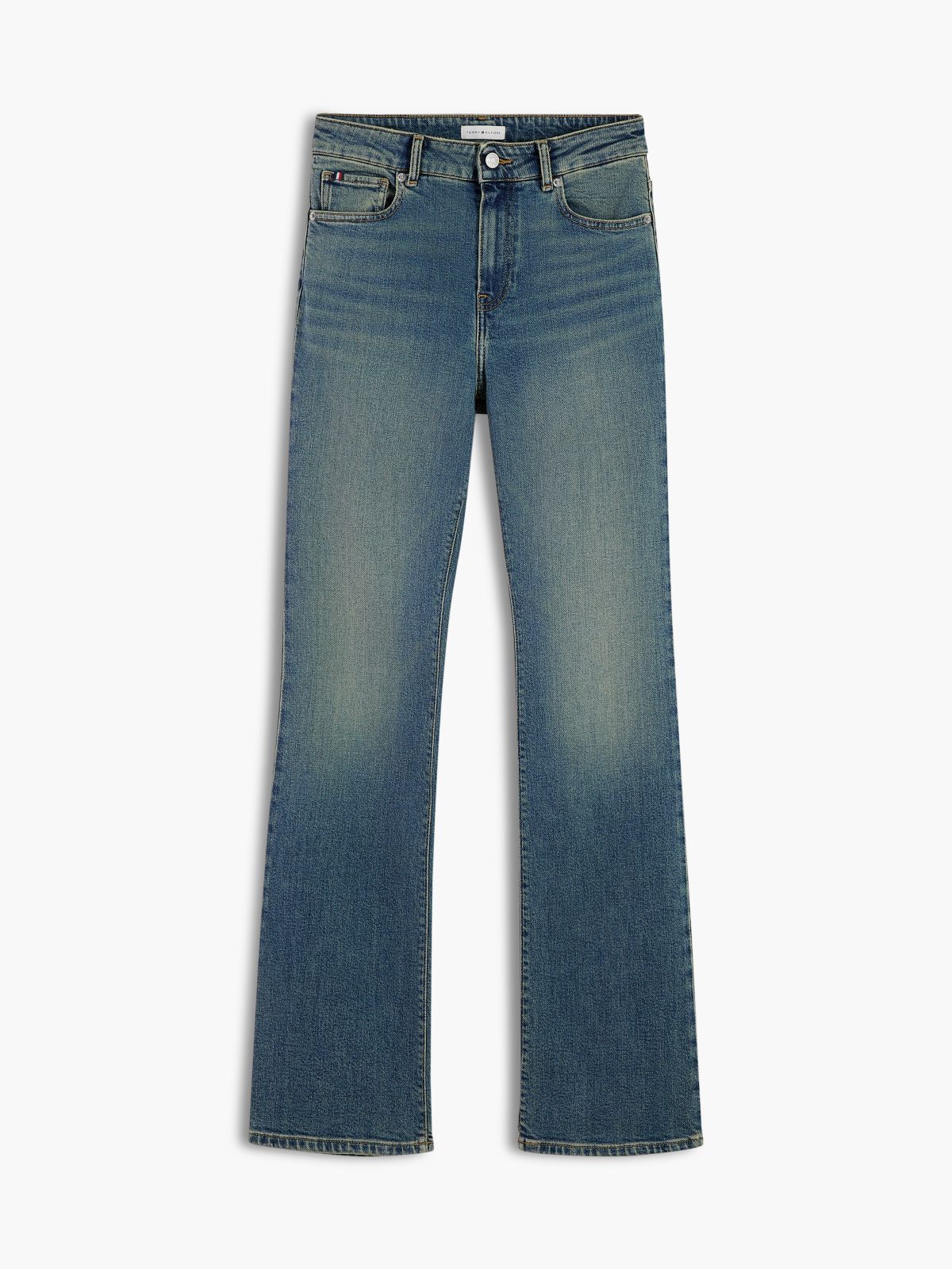 Mid-Rise Stretch Bootcut Jean — Mid Wash