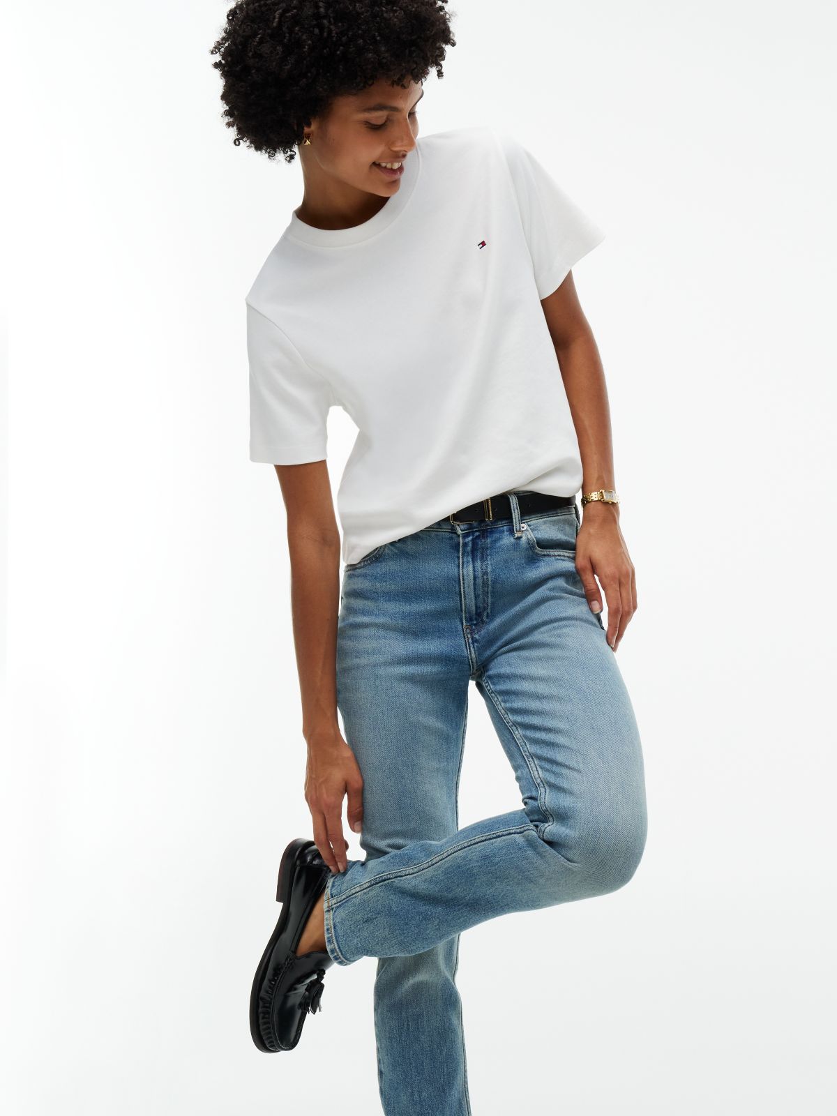 Mid-Rise Stretch Slim Jean — Mid Ocean