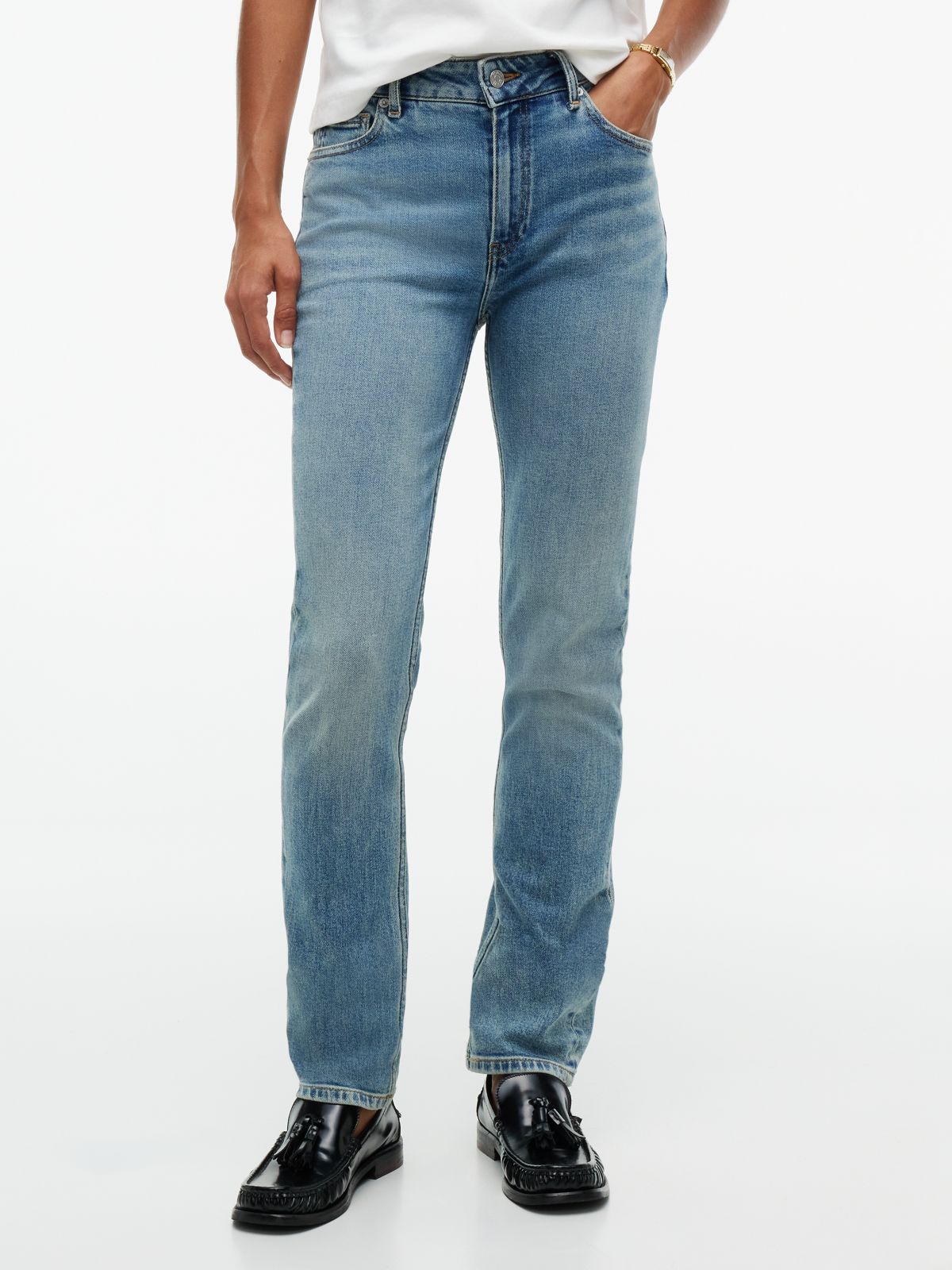 Mid-Rise Stretch Slim Jean — Mid Ocean