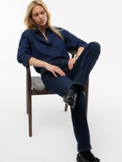 Mid-Rise Stretch Slim Jean — Deep Dark Ocean 4