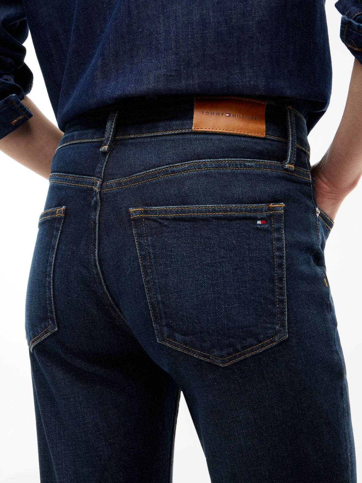 Mid-Rise Stretch Slim Jean — Deep Dark Ocean