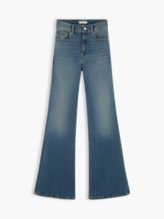 Mid-Rise Stretch Flared Jean — Mid Wash 8