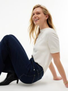 Mid-Rise Stretch Flared Jean — Deep Dark Wash 4