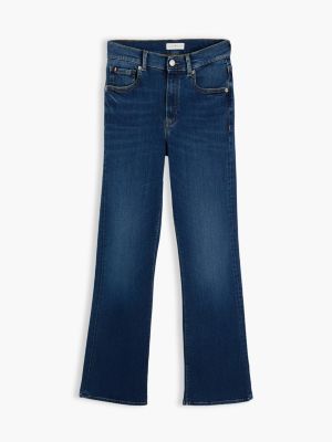 Женские джинсы Tommy Hilfiger Mid-Rise Stretch Flared Jean, цвет: Тёмная варка — фото 7